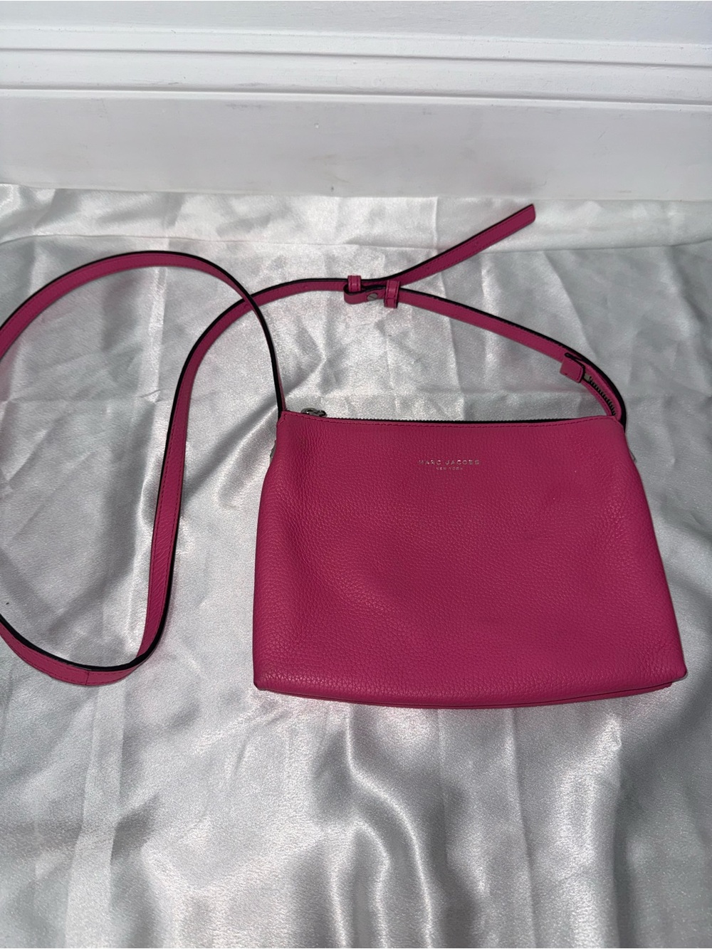 Marc Jacobs Fuchsia Pebbled Leather Crossbody